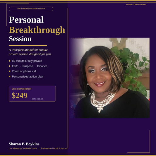 Personal Breakthrough Session — 1-on-1 Coaching with Sharon Boykins